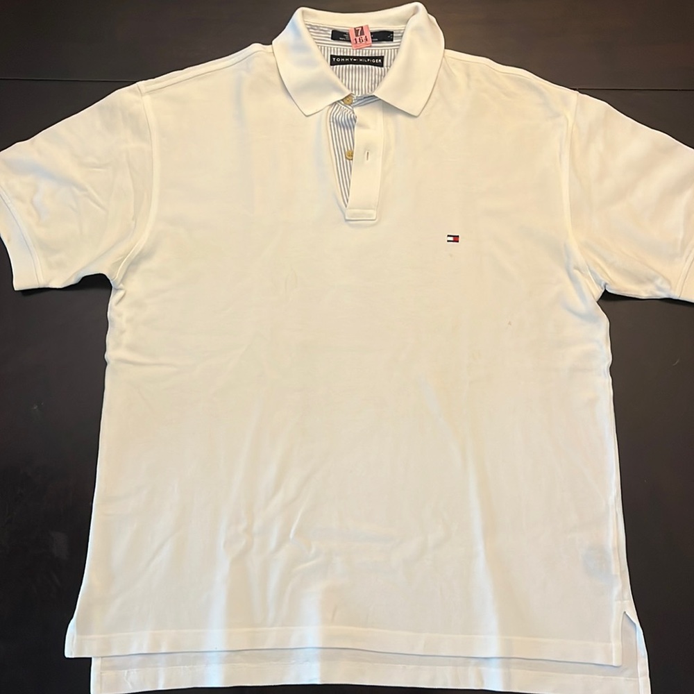 White Men’s large Tommy Hilfiger Polo..